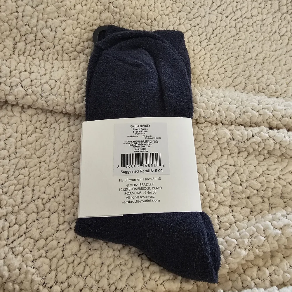 Vera Bradley Red Mushroom Fleece Socks